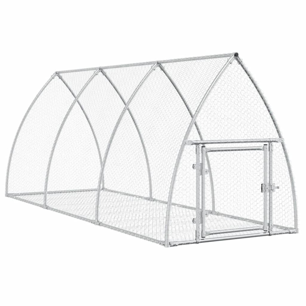 Vidaxl (105 X 300 X 120 Cm) Rabbit Hutch Outdoor Rabbit Cage Rabbit House Silver Galvanised Steel