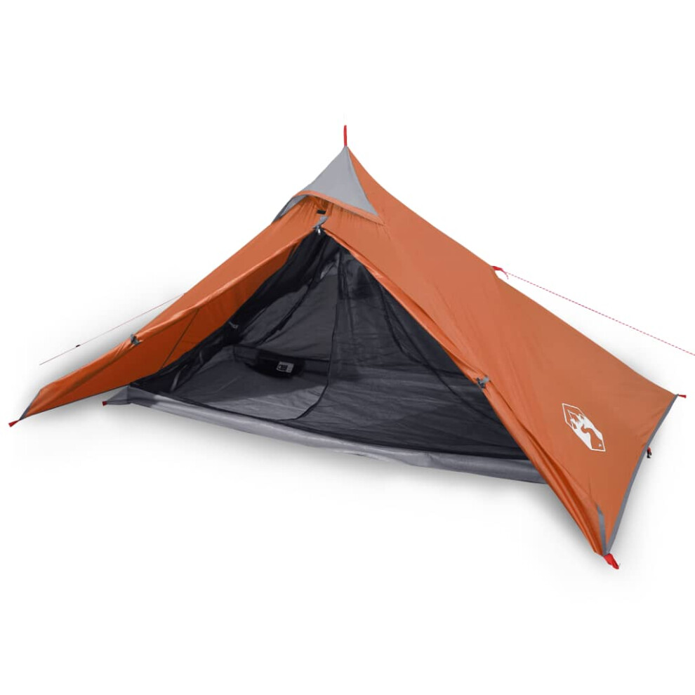 (orange) vidaXL Camping Tent 1-Person Outdoor Dome Tent Lightweight Tent Waterproof