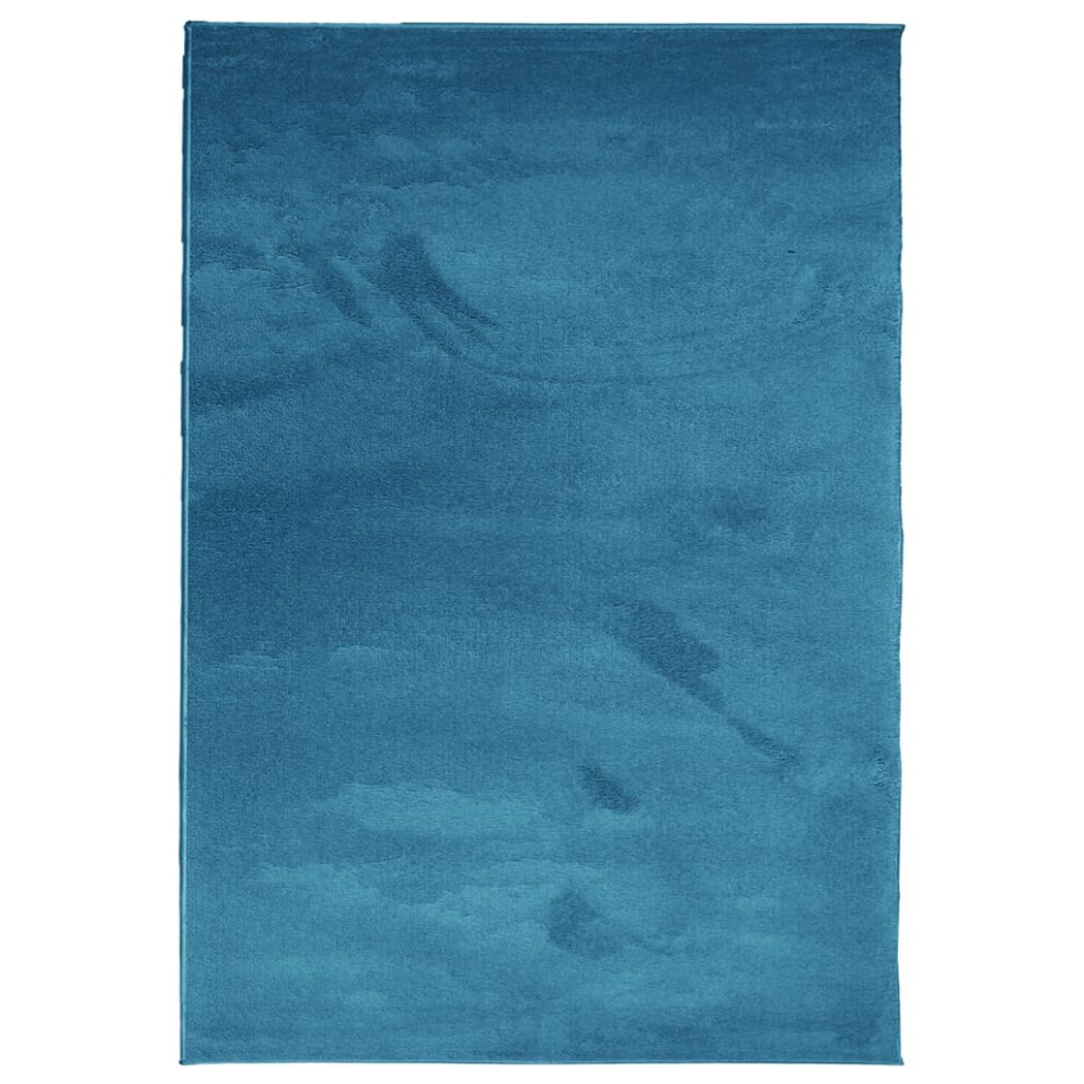 Vidaxl Rug Short Pile Soft And Washable Carpet Floor Mat Area Rug Turquoise