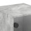 VidaXL vidaXL Bedside Cabinets with Glass Doors Bed Side Table 2 pcs Concrete Grey 10