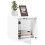 VidaXL vidaXL Bedside Cabinets with Glass Doors Nightstand Side End Table 2 pcs White 5