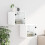 VidaXL vidaXL Bedside Cabinets with Glass Doors Nightstand Side End Table 2 pcs White 3