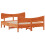 VidaXL vidaXL Bed Frame with Headboard Wax Brown 150x200 cm King Size Solid Wood Pine 2