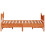 VidaXL vidaXL Bed Frame with Headboard Wax Brown 150x200 cm King Size Solid Wood Pine 5