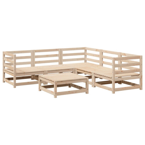 VidaXL vidaXL 6 Piece Patio Sofa Set Solid Wood Pine