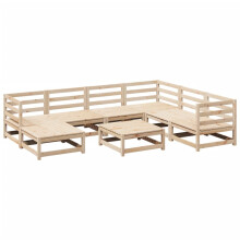 vidaXL 8 Piece Patio Sofa Set Solid Wood Pine