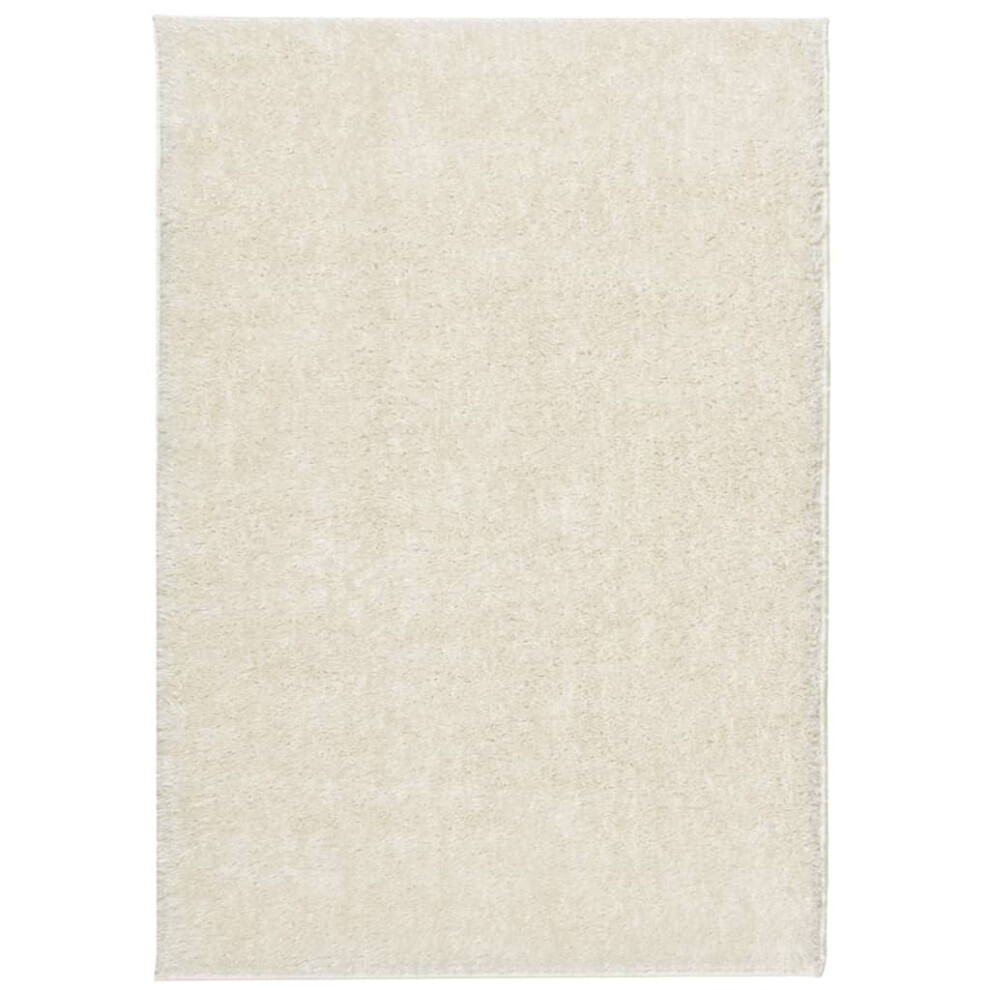 vidaXL Rug Shaggy Rug Fluffy Area Rug Soft ISTAN High Pile Shiny Look Cream