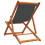 VidaXL vidaXL Folding Beach Chairs Garden Chairs Outdoor Chairs 2 pcs Grey Fabric 6