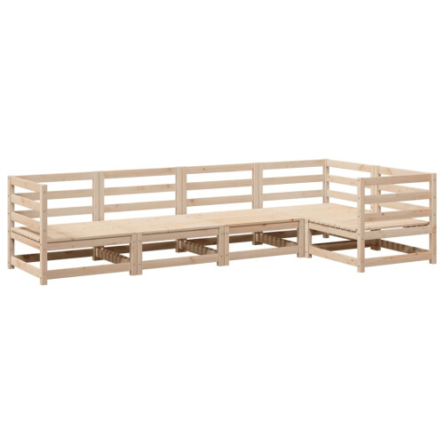 VidaXL vidaXL 5 Piece Patio Sofa Set Solid Wood Pine 1