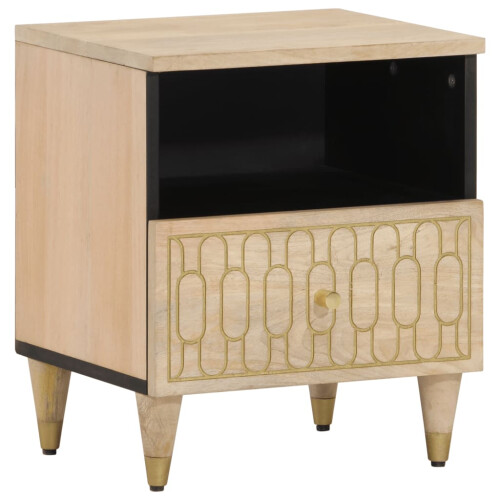 VidaXL vidaXL Bedside Cabinets Bedroom Nightstand Side Table 2 pcs Solid Wood Mango