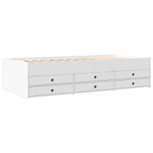 (white, 90 x 190 cm) vidaXL Daybed with Drawers Sofa Bed Guest Bed Black 100x200 cm Engineered Wood