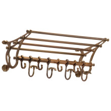 vidaXL Luggage Rack with Coat Hangers Wall Mounted Hat Coat Hooks Aluminium