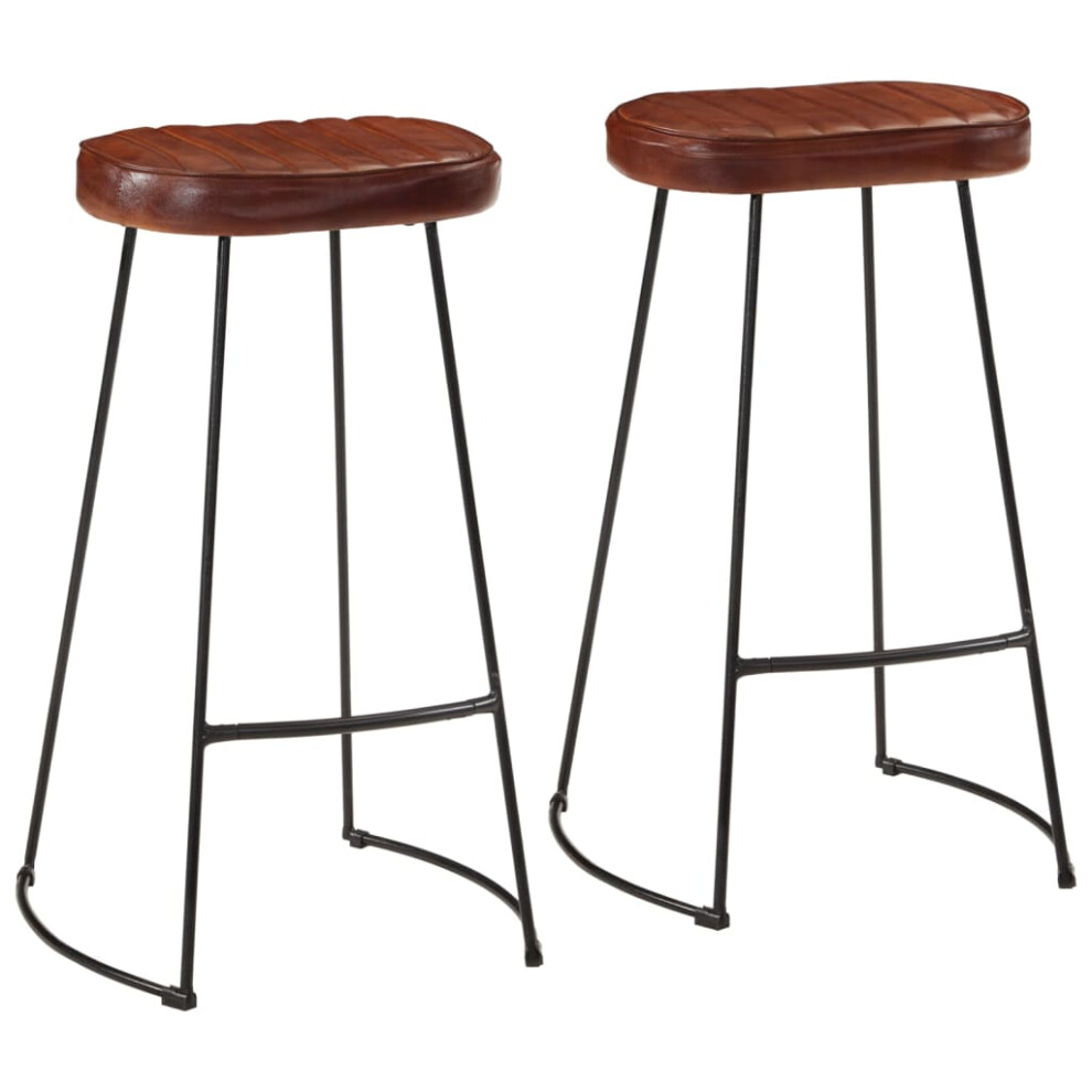 vidaXL Gavin Bar Stools Kitchen Bar Chair Pub Counter Chair 2 pcs Dark Brown