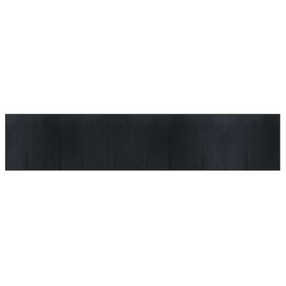 Vidaxl Rug Floor Mat Area Rug Hallway Carpet Runner Rectangular Bamboo Black