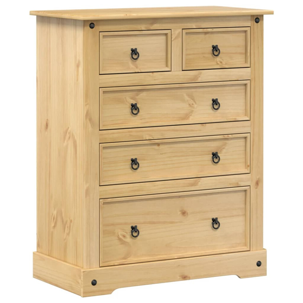 vidaXL Chest of Drawers Hall Storage Drawer Cabinet Sideboard Solid Wood Pine