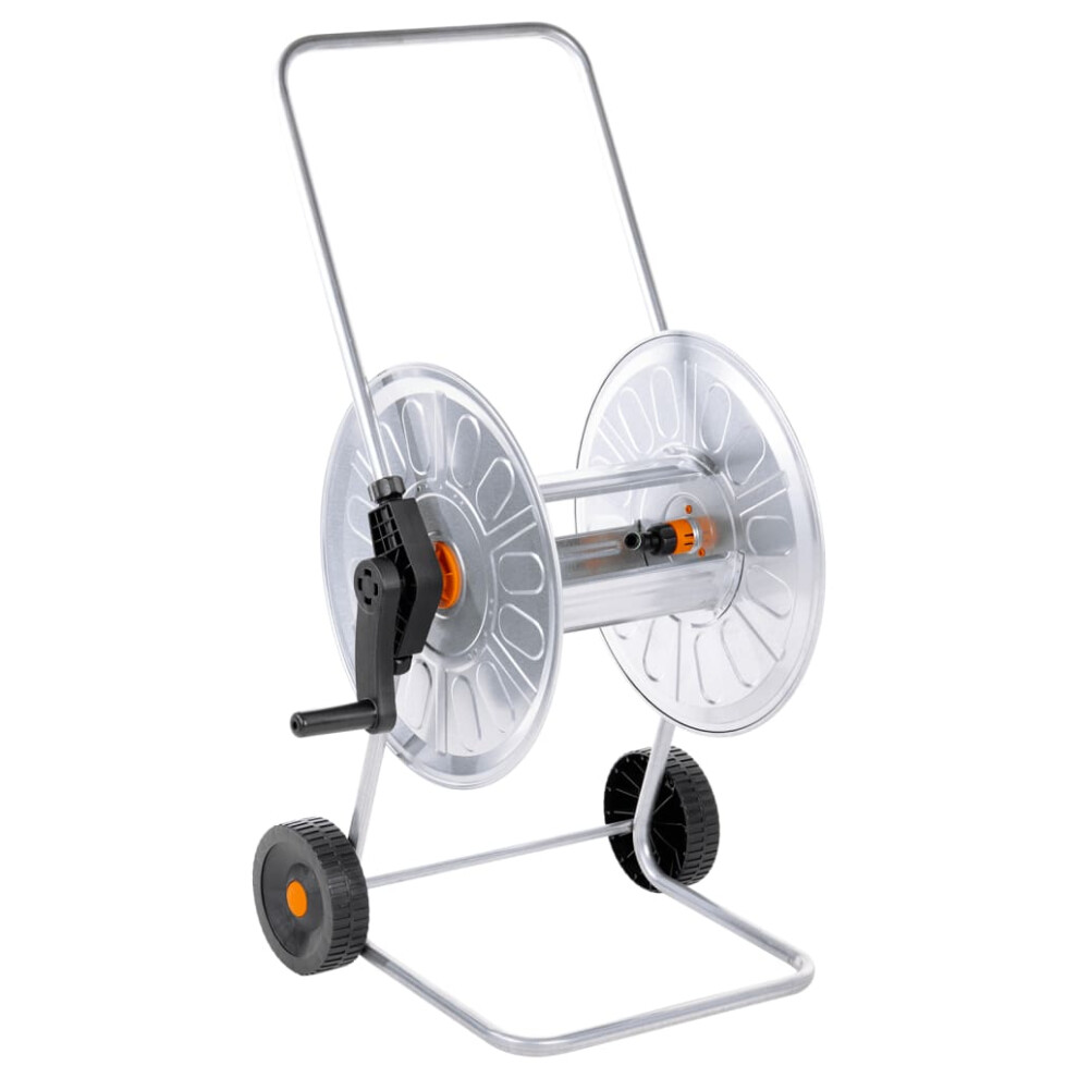 Vidaxl Hose Reel Cart For 80 M 1/2" Or 50 M 3/4" Hose Cart Hose Trolley Steel