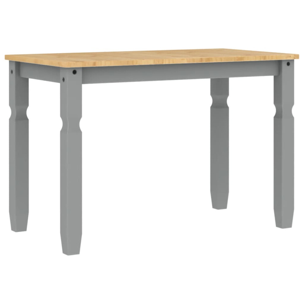 vidaXL Dining Table Dining Room Kitchen Dinner Table Grey Solid Wood Pine