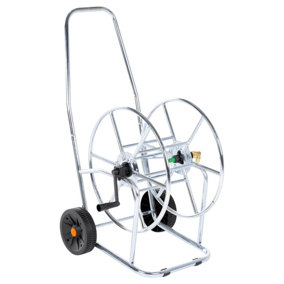 vidaXL Hose Reel Cart for 80 m 3/4" Hose Garden Hose Cart Hose Trolley Steel