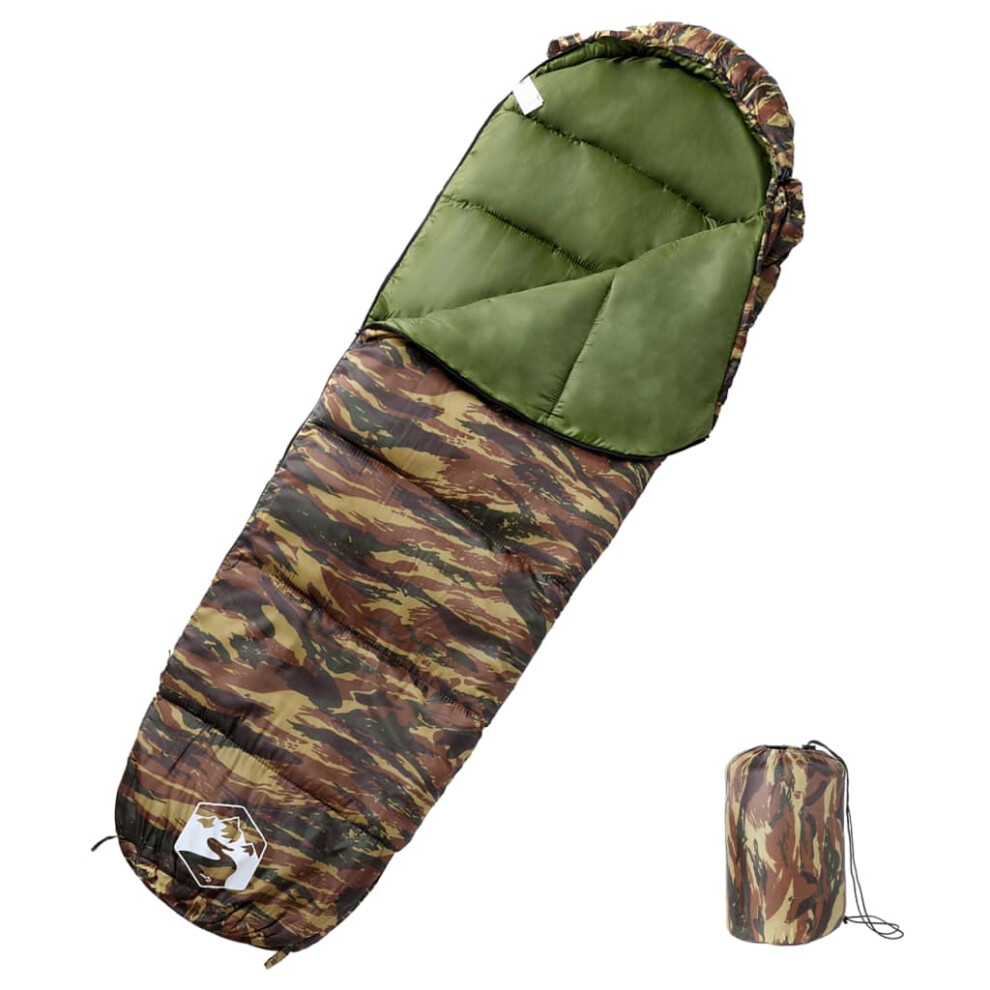 vidaXL Mummy Sleeping Bag for Adults Camping Hiking Sleeping Bag 3 Seasons