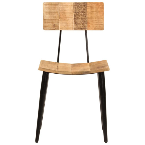 VidaXL vidaXL 2x Solid Wood Mango Dining Chairs Kitchen Wooden Dining Room Chair 1
