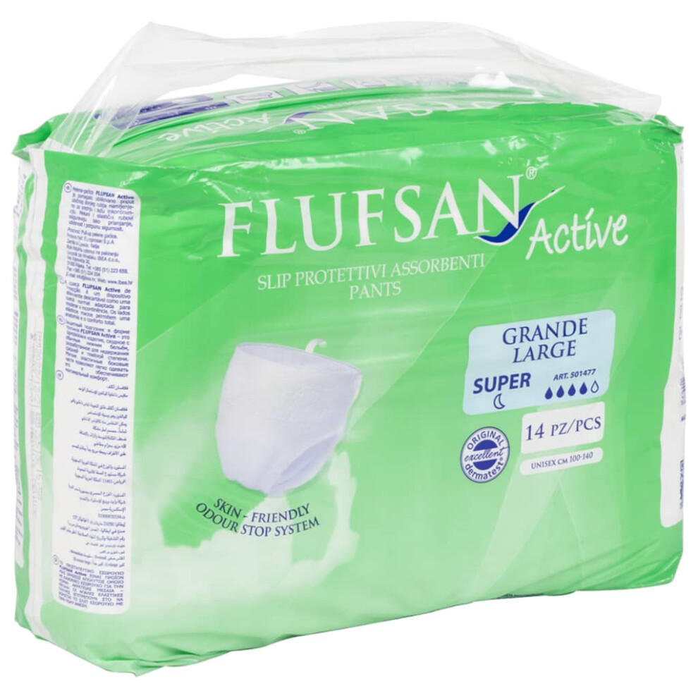Flufsan Incontinence Pants for Adults Women Protective Underwear 14 pcs Size L