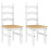 VidaXL vidaXL Dining Chairs Dining Room Kitchen Chair 2 pcs White Solid Wood Pine 1