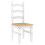 VidaXL vidaXL Dining Chairs Dining Room Kitchen Chair 2 pcs White Solid Wood Pine 5