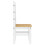 VidaXL vidaXL Dining Chairs Dining Room Kitchen Chair 2 pcs White Solid Wood Pine 6