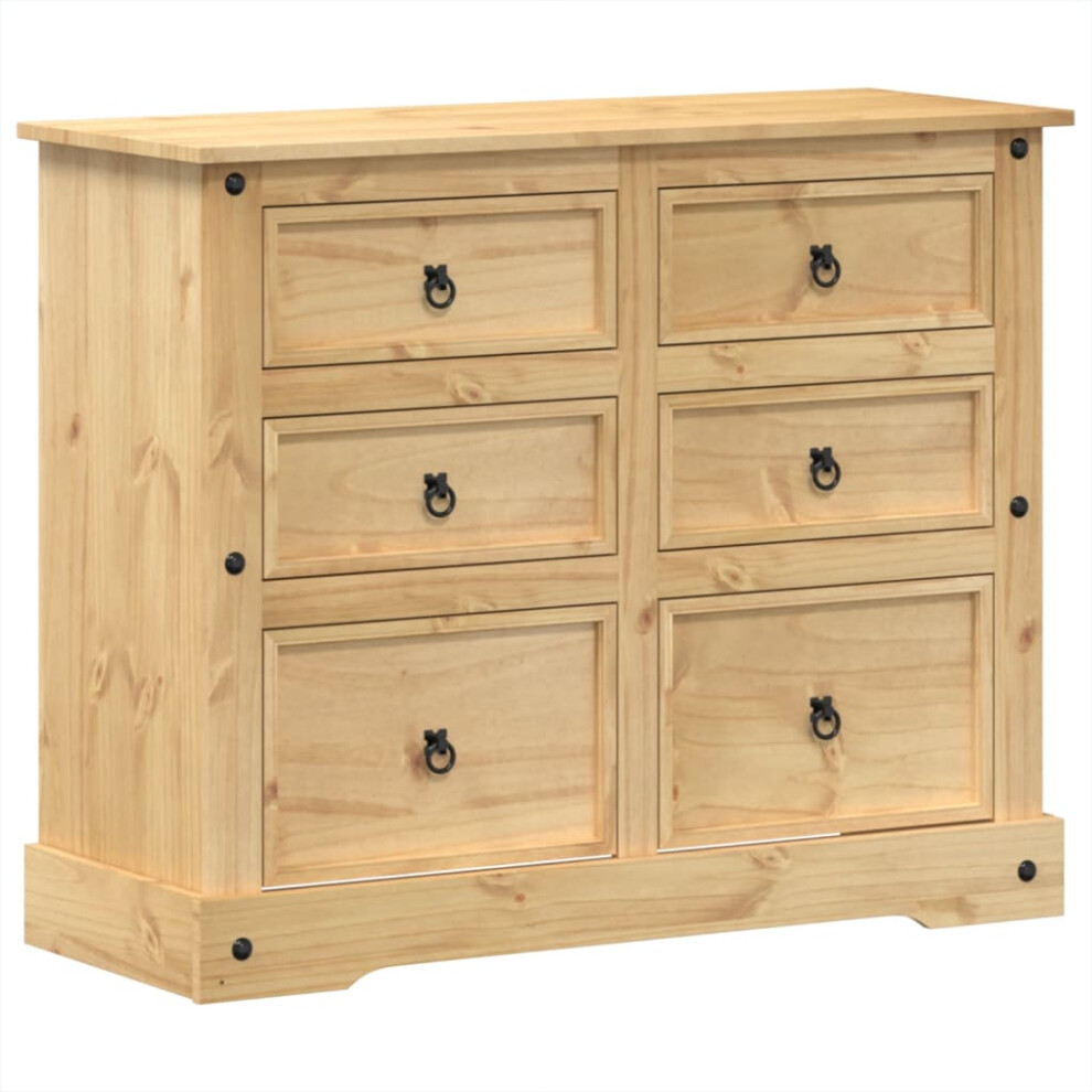 vidaXL Chest of Drawers Hall Storage Drawer Cabinet Sideboard Solid Wood Pine