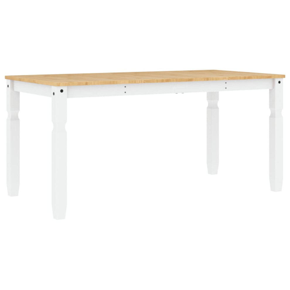 vidaXL Dining Table Kitchen Table Dining Room Table White Solid Wood Pine
