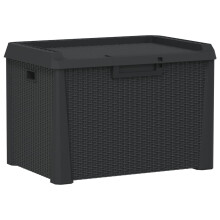 vidaXL Garden Storage Box Outdoor Storage Box Blanket Box Anthracite 125 L PP