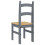 VidaXL vidaXL Dining Chairs Dining Room Kitchen Chair 2 pcs Grey Solid Wood Pine 7