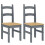 VidaXL vidaXL Dining Chairs Dining Room Kitchen Chair 2 pcs Grey Solid Wood Pine 1