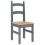 VidaXL vidaXL Dining Chairs Dining Room Kitchen Chair 2 pcs Grey Solid Wood Pine 5