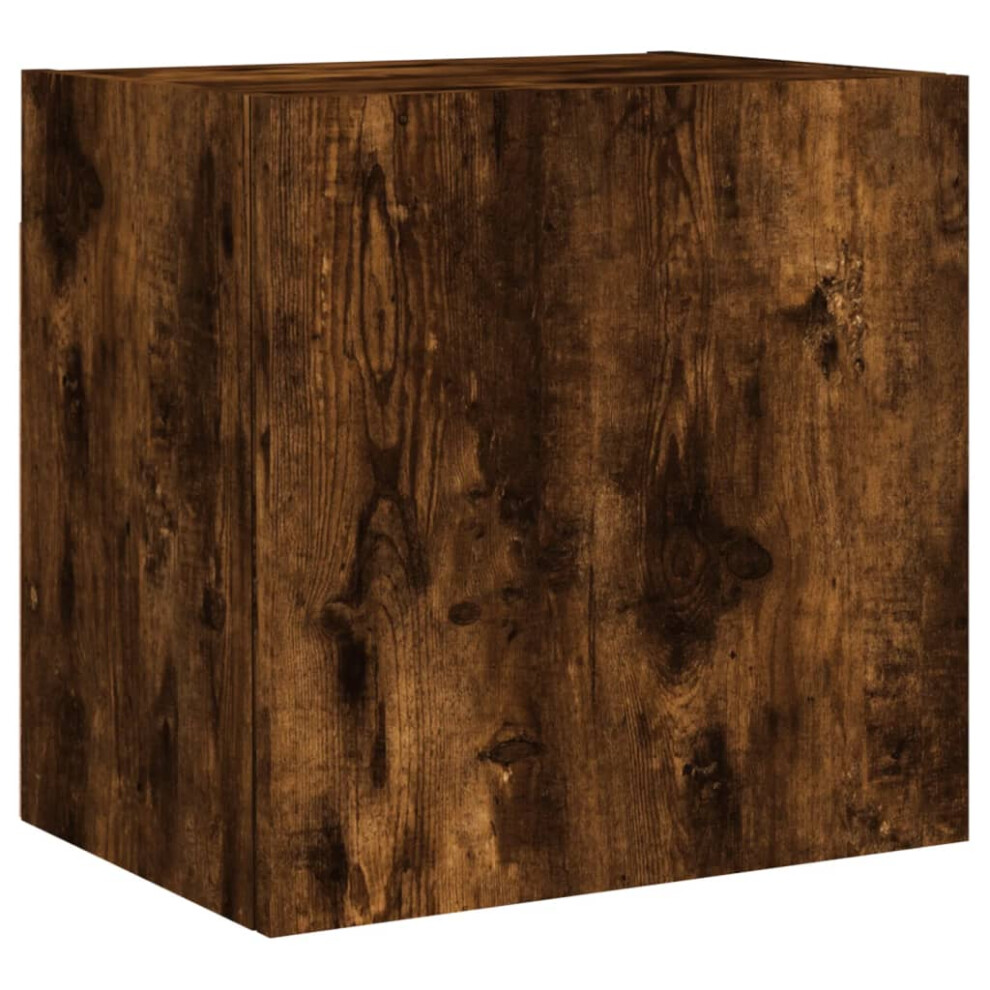 Vidaxl Tv Wall Cabinet Floating Tv Unit Tv Cabinet Smoked Oak Engineered Wood