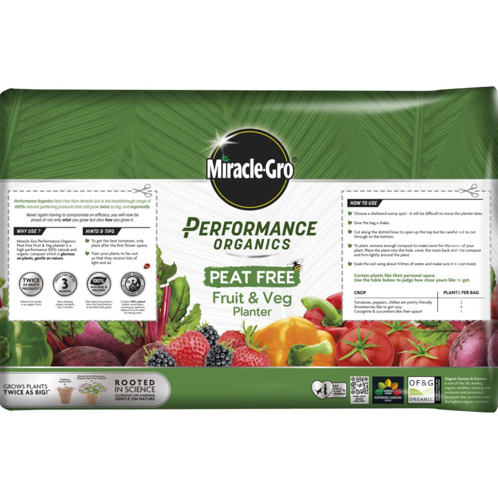 Miracle-Gro - Performance Organic Fruit & Veg Planter -