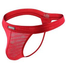 (Red, L) Men Sexy Backless G-string Thong Briefs Underpants Panties Erotic Underwear Nightwear