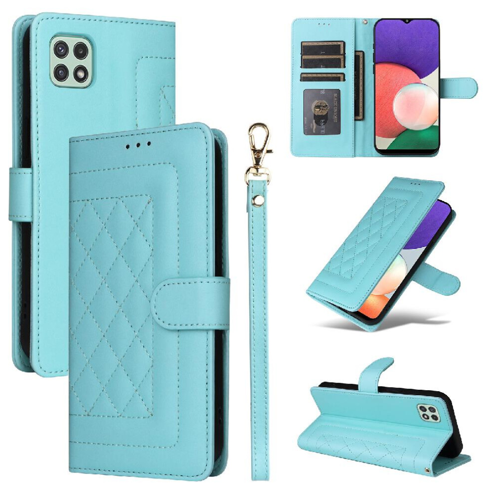 (Green) Flip Case For Samsung Galaxy A22 5G Simple Business Leather Case Flip Cover Shockproof Wallet Green 764762709617