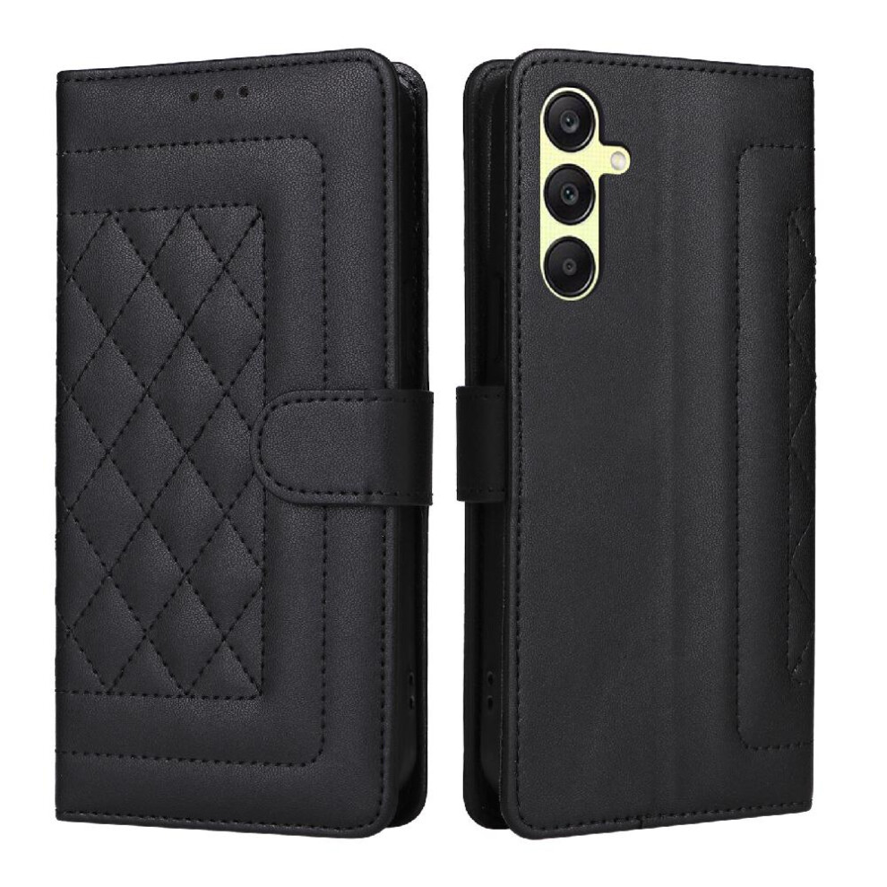 (Black) Flip Case For Samsung Galaxy A25 5G Leather Case Simple Business Flip Cover Wallet Shockproof Black 764762709860