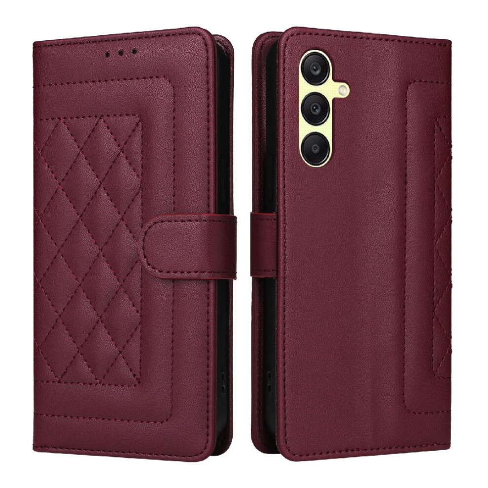 (Red) Flip Case For Samsung Galaxy A25 5G Leather Case Simple Business Flip Cover Wallet Shockproof Red 764762709853