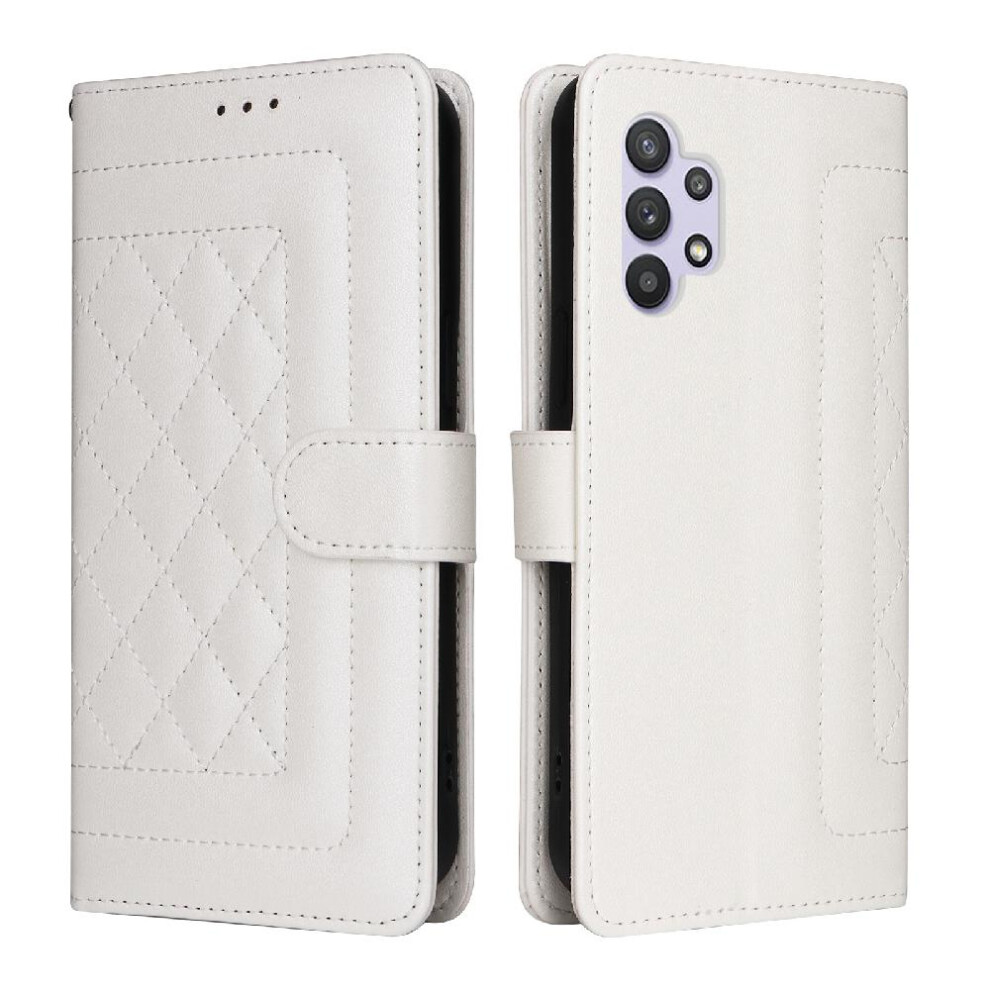 (White) Flip Case For Samsung Galaxy A32 5G Simple Business Flip Cover Wallet Leather Case Shockproof White 764762709952