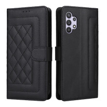 (Black) Flip Case for Samsung Galaxy A32 5g Simple Business Flip Cover Wallet Leather Case Shockproof