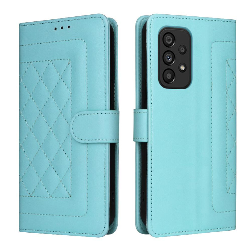 Photos - Case  Flip  for Samsung Galaxy A53 Shockproof Flip Cover Leather  Wallet Simple Business(Green)
