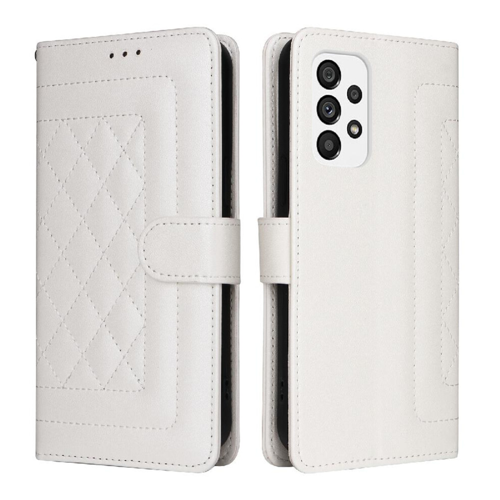 (White) Flip Case For Samsung Galaxy A73 5G Shockproof Leather Case Wallet Simple Business Flip Cover White 764762710934