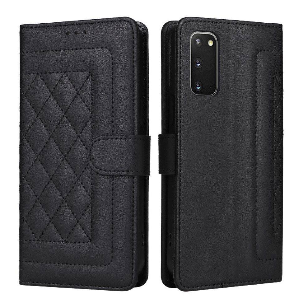 (Black) Flip Case For Samsung Galaxy S20 Simple Business Wallet Shockproof Flip Cover Leather Case Black 764762711405