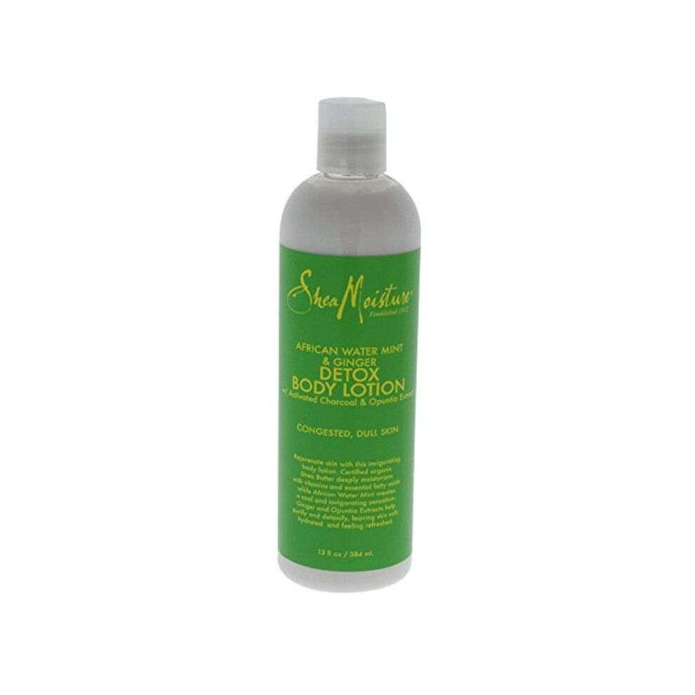 SheaMoisture African Water Mint & Ginger Detox Body Lotion Gentle Moisturisers Skin Care 384ml