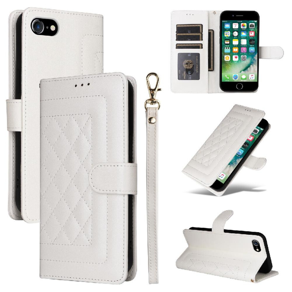 (White) Flip Case For Iphone 6 Shockproof Flip Cover Leather Case Simple Business Wallet White 764762713737
