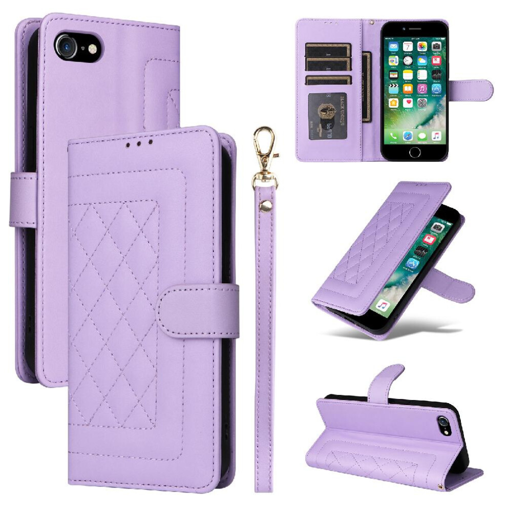 (Purple) Flip Case For Iphone 6 Shockproof Flip Cover Leather Case Simple Business Wallet Purple 764762713751
