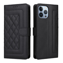 (Black) Flip Case for iphone 13 Pro Max Shockproof Wallet Simple Business Leather Case Flip Cover