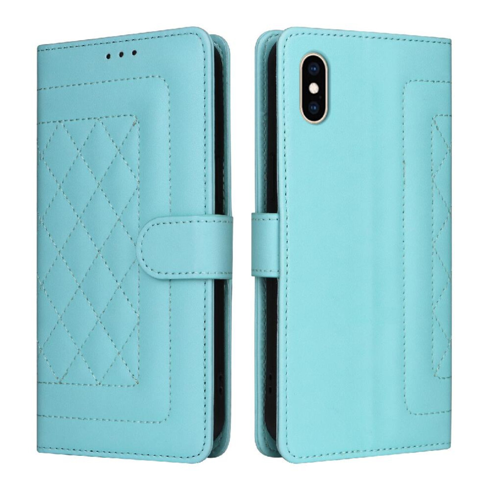 (Green) Flip Case For Iphone Xs Leather Case Shockproof Wallet Simple Business Flip Cover Green 764762715144